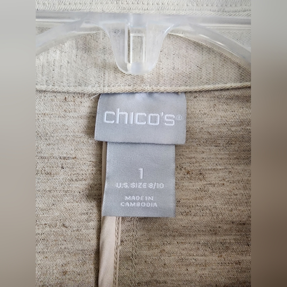 CHICOS | Utility Jacket | Size 8-10 | Cream - Picture 6 of 12